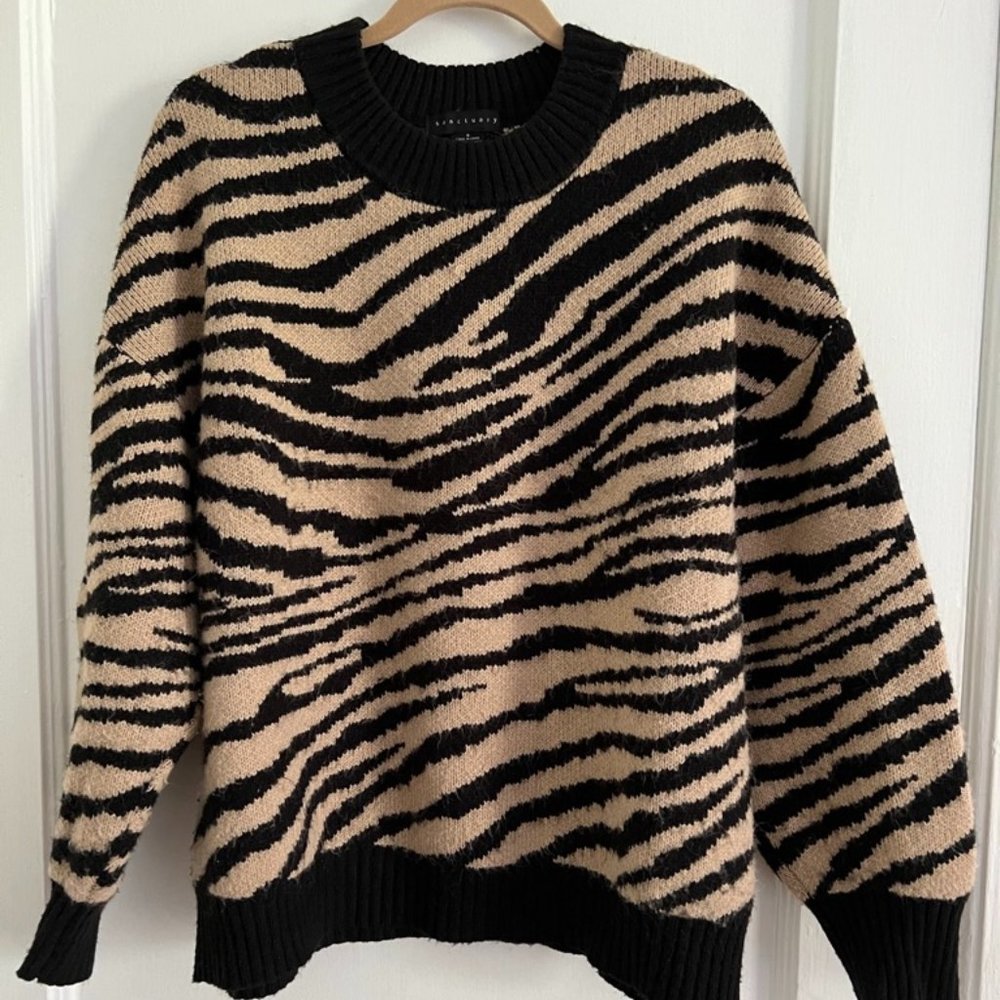 Sanctuary Black Tiger Wild Kingdom Sweater